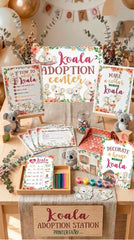 Koala Adoption Party Games, Printable Adoption Center Signs (Instant Download)