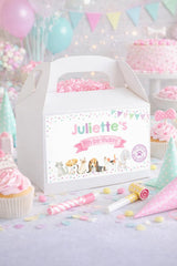 Puppies Kitties Adoption Party Box Labels, Pet Birthday Decorations (Digital Download)