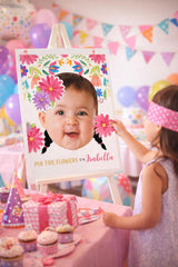 Pin the Flower Cinco de Mayo Personalized Party Game with your Photo, Digital Printable Design
