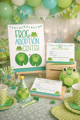 Frog Adoption Party Sign and Certificate (Printable)