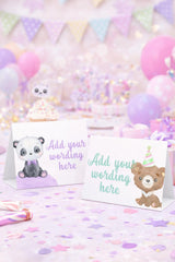 Bear Birthday Food Tents, Printable, Bear-y Fun Birthday, Table Signs, INSTANT DOWNLOAD