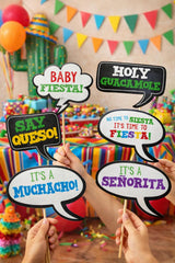 Fiesta Baby Shower Photo Booth Props, Printable INSTANT DOWNLOAD