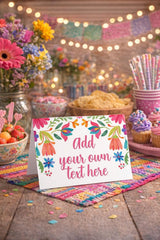 Mexican Fiesta Food Tents Editable Template Place Cards (Instant Download)