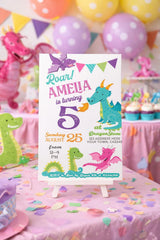 Dragon Birthday Invitation, Editable Template, Princess Party Theme (Digital Download)