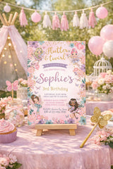 Fairy Ballerina Birthday Invitation, Editable Template (Digital Download)