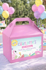 Pool Party Gable Box Label, Editable Birthday Template (Digital Download)