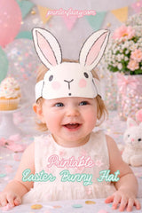 Easter Bunny Printable Hat, INSTANT DOWNLOAD