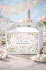 Bunny Gable Box Labels EDITABLE Template, INSTANT DOWNLOAD