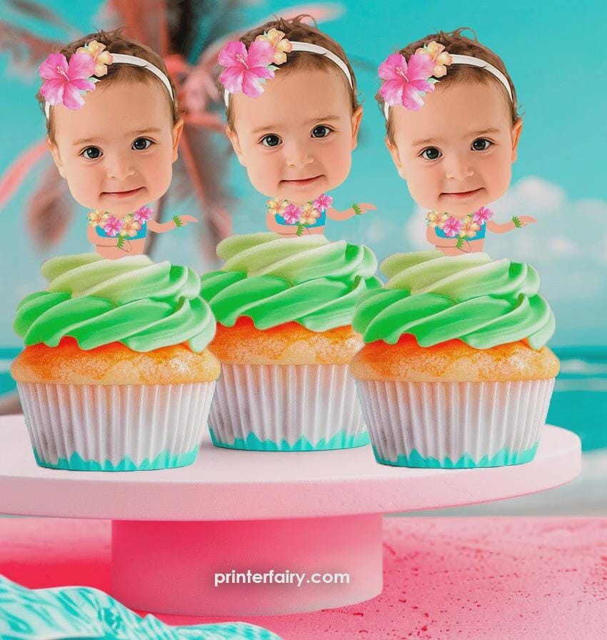 Luau Party Bundle: Editable Invitation, Signs, Toppers (Digital Download)
