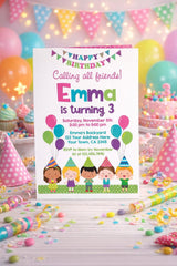 Editable Girl Birthday Invitation Template for Any Age, No Theme Birthday Invite, INSTANT DOWNLOAD