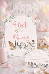 Bunny Adoption EDITABLE Templates Bundle, Adoption Certificate and Sign, INSTANT DOWNLOAD