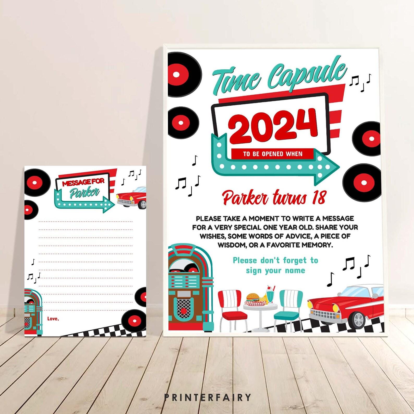 Diner 1st Birthday Invitation Bundle, Editable Templates (Digital Download)