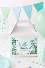 Sea Turtle Birthday Gable Box, Under The Sea Party Favor Template (Instant Download)