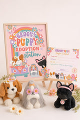 Groovy Puppy Adoption Station Sign and Certificate (Digital Download)