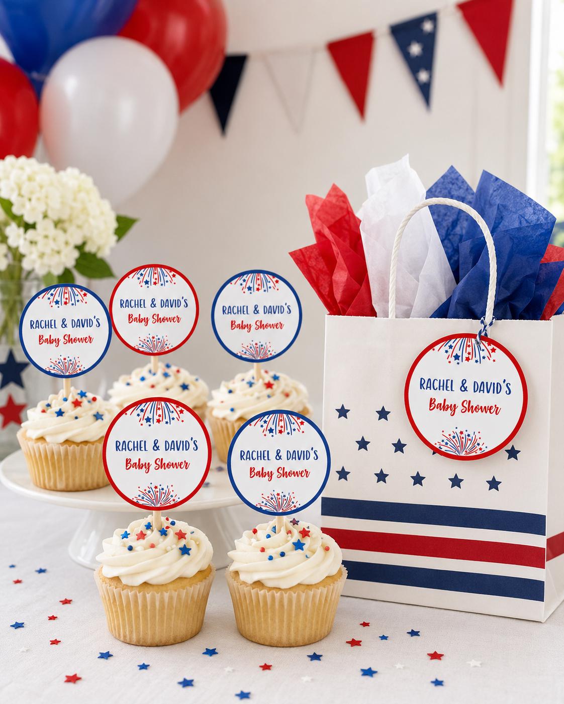 4th of July Baby Shower Editable Party Kit (Digital Download)
