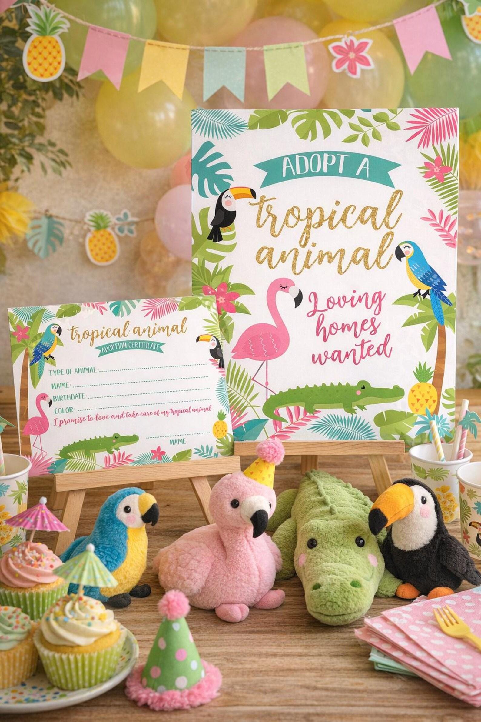 Luau Birthday Party Bundle: Editable Invitation, Signs, Toppers (Instant Download)