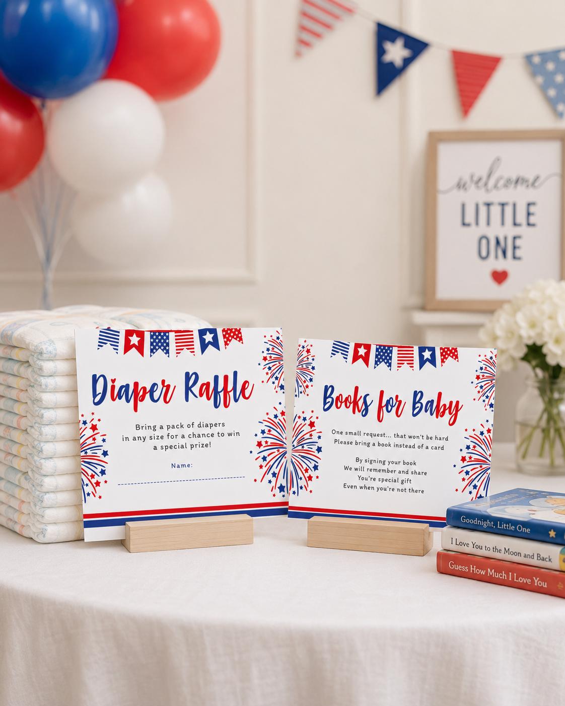 4th of July Baby Shower Editable Party Kit (Digital Download)