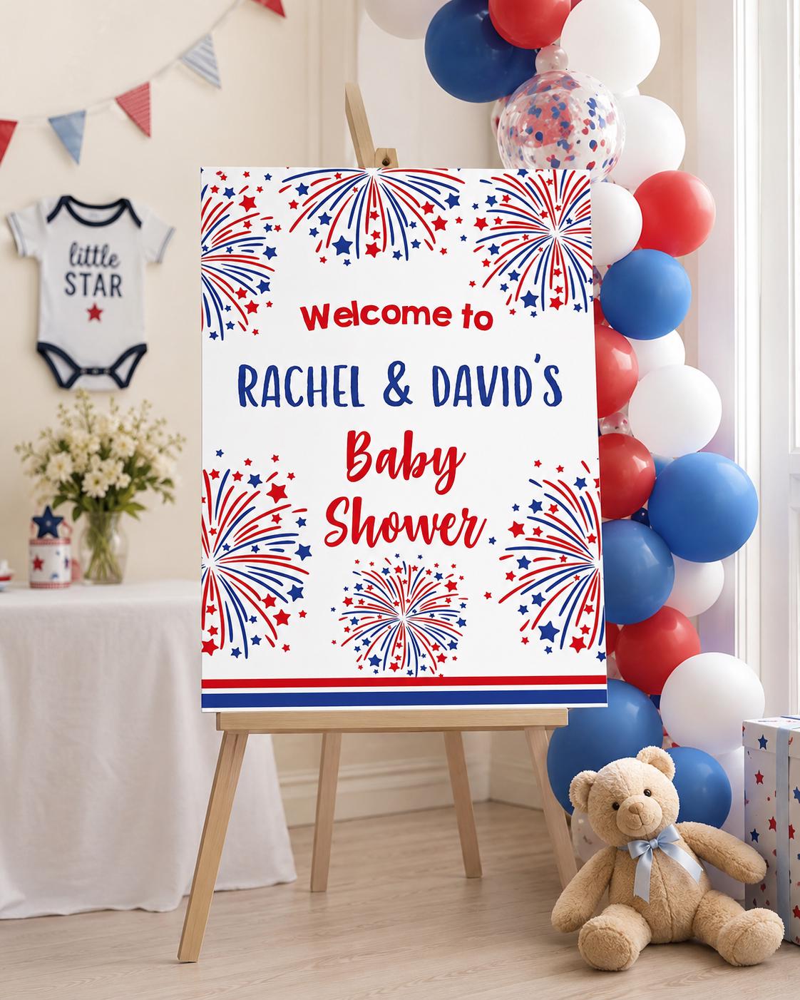 4th of July Baby Shower Editable Party Kit (Digital Download)