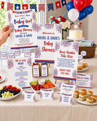 4th of July Baby Shower Editable Party Kit (Digital Download)