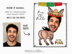 Personalized Pin the Balls Game – Custom Face Bachelorette Party Activity (Digital Download)