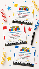 Superhero Certificate Printable, You're Super Award Kids Birthday Party, Instant Download