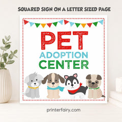 Puppy Adoption Party Prints, Pet Adoption Certificate (Digital files)