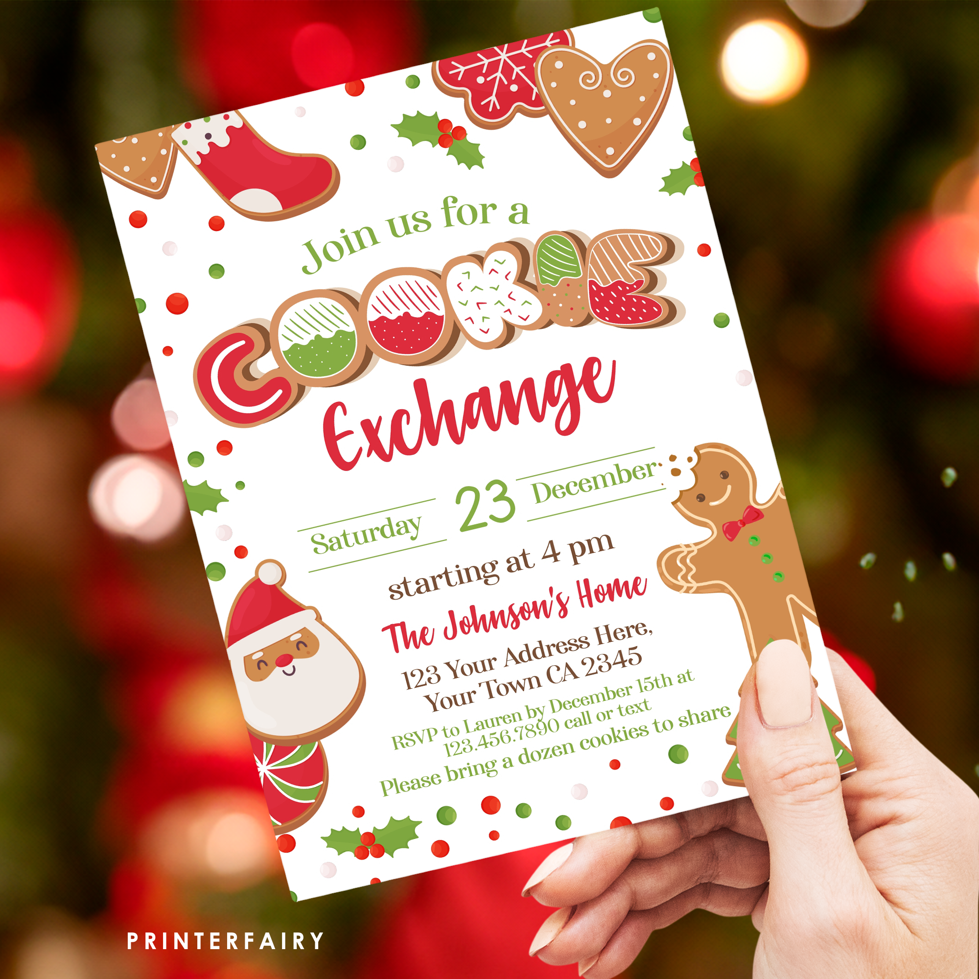 Christmas Cookie Exchange Invitation