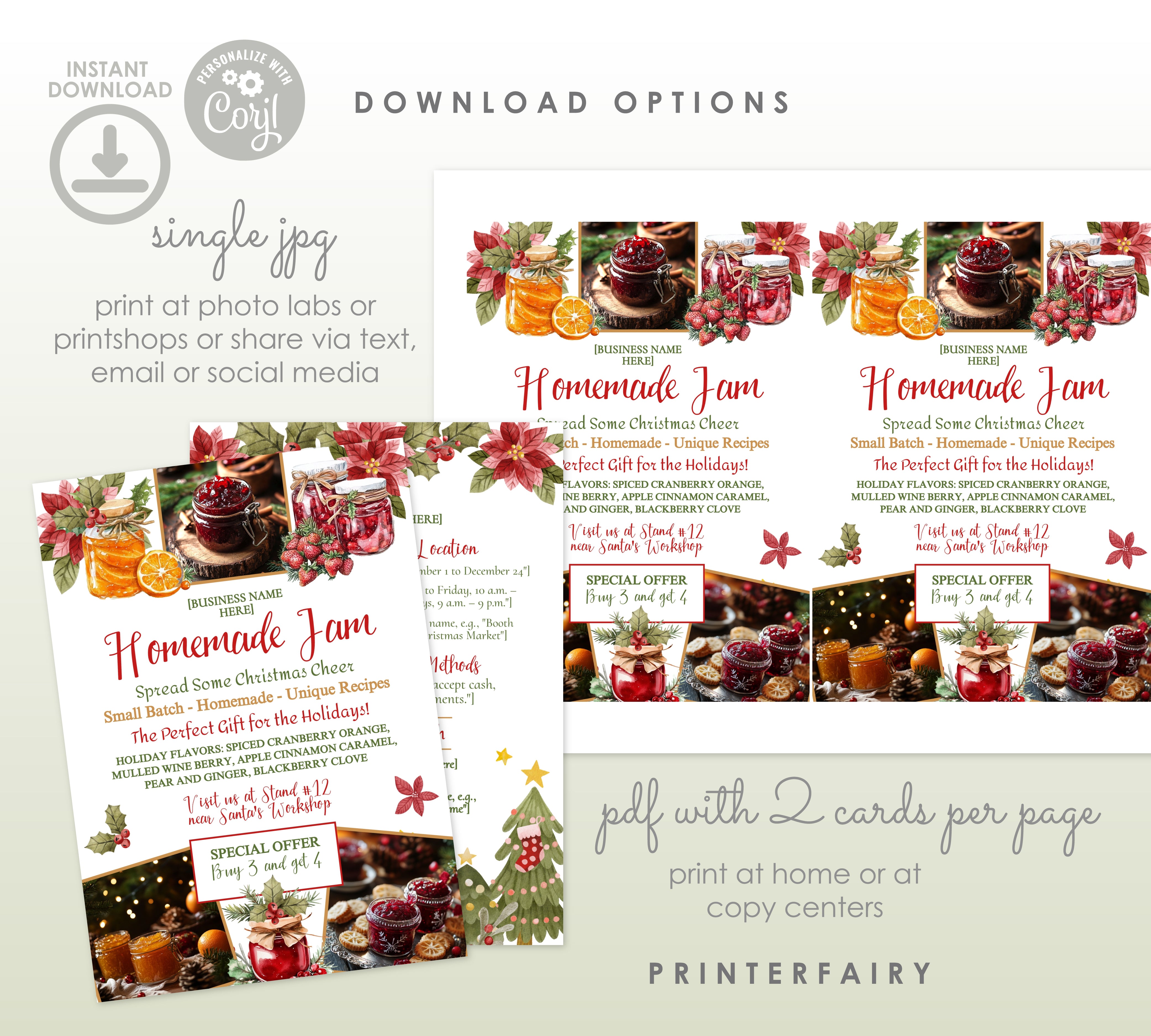 christmas market flyer template