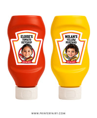 Ketchup and Mustard Labels