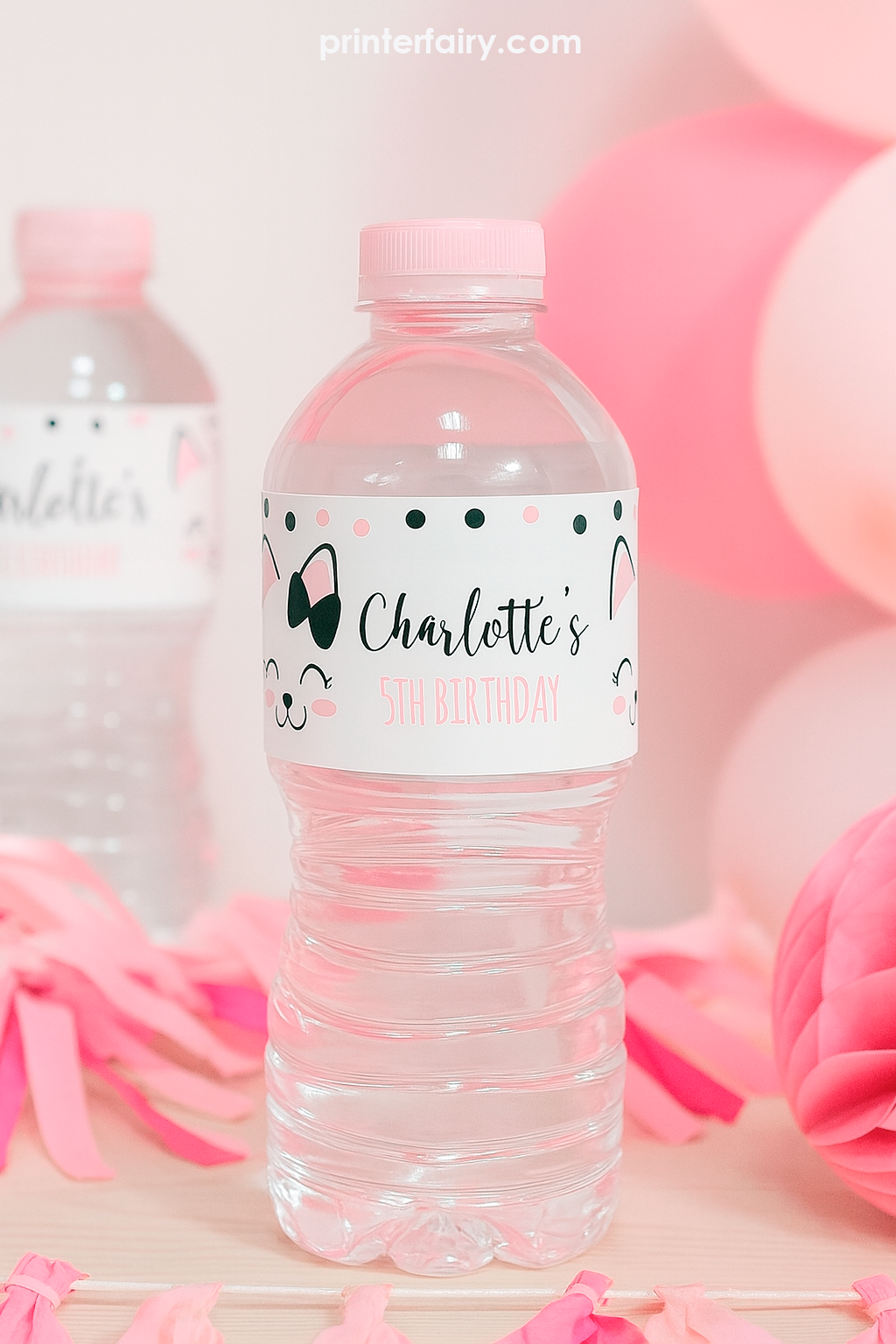 Kitty Cat Water Bottle Labels