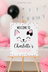 Kitty Cat Welcome Sign