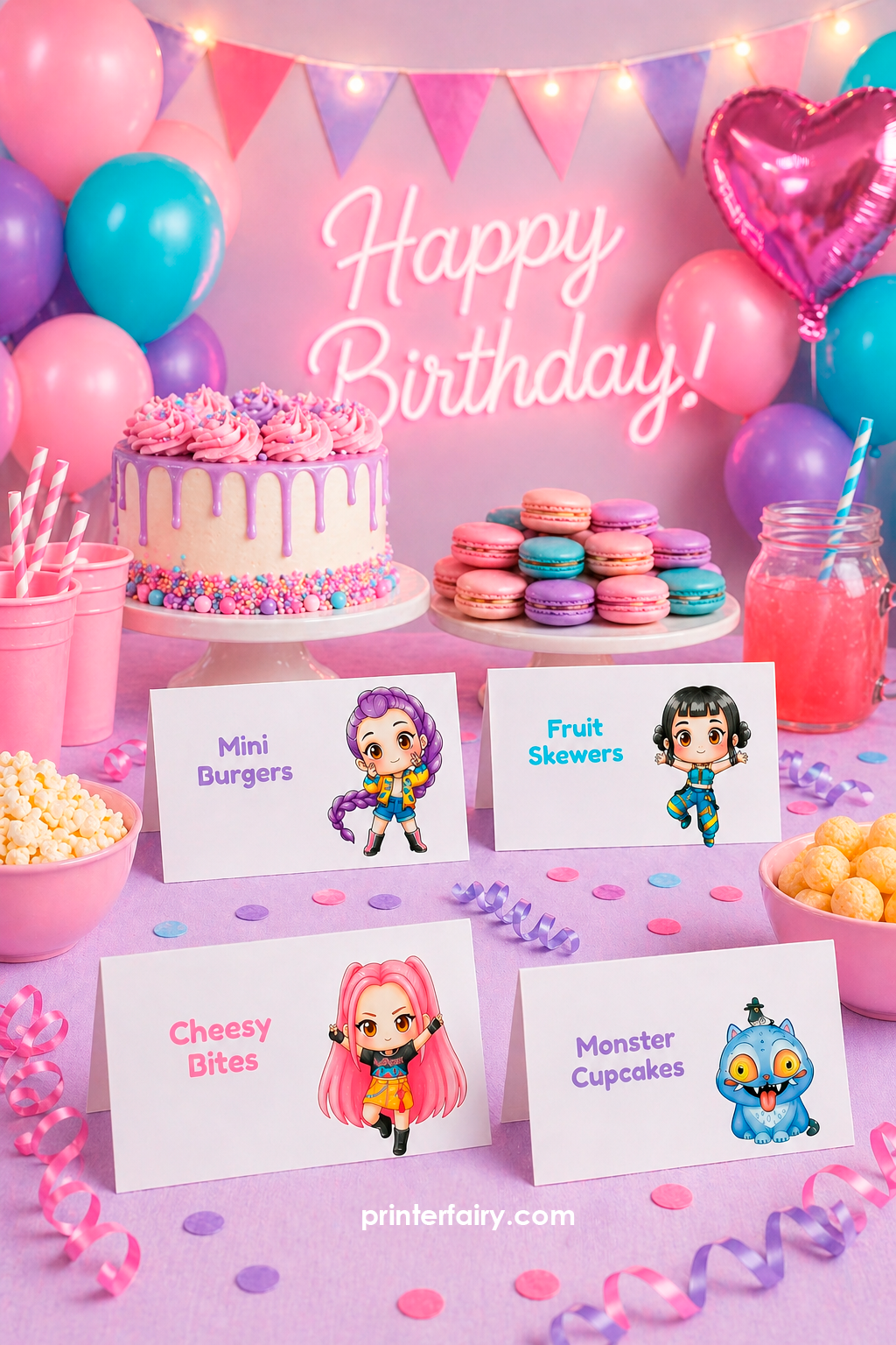 K-Pop Demon Hunters Birthday Party Bundle