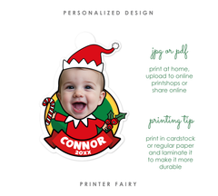 Christmas Elf Ornament with Photo