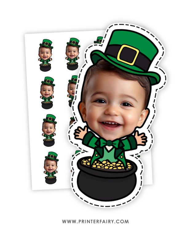 Little Shamrock Party Toppers with Photo