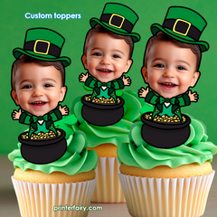 Little Shamrock Party Toppers with Photo