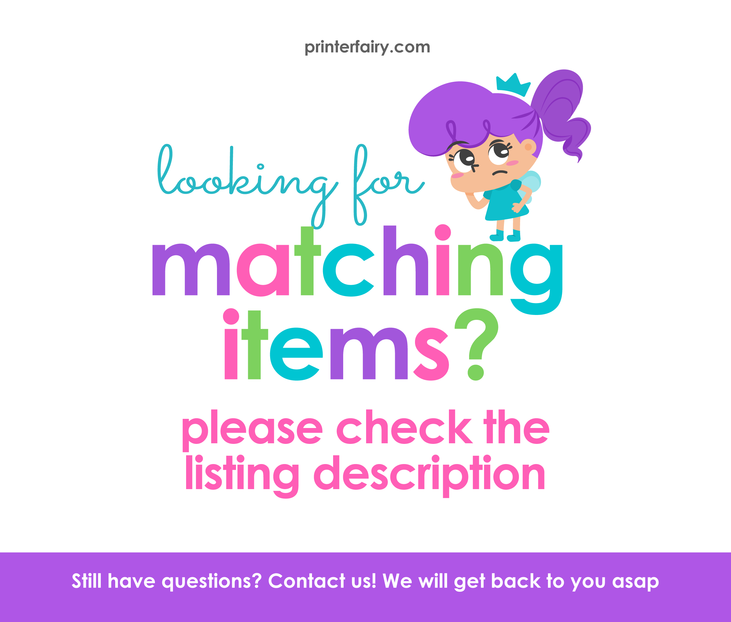 looking for matching items?