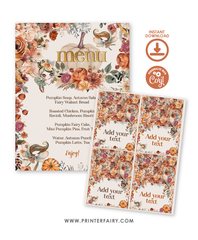 Thanksgiving Menu and Food Tents