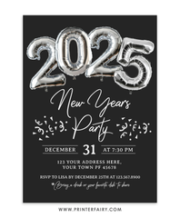 New Year's Editable Party Invitation