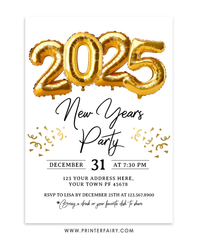 New Years Party Invite Template