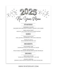 New Year's Menu Template