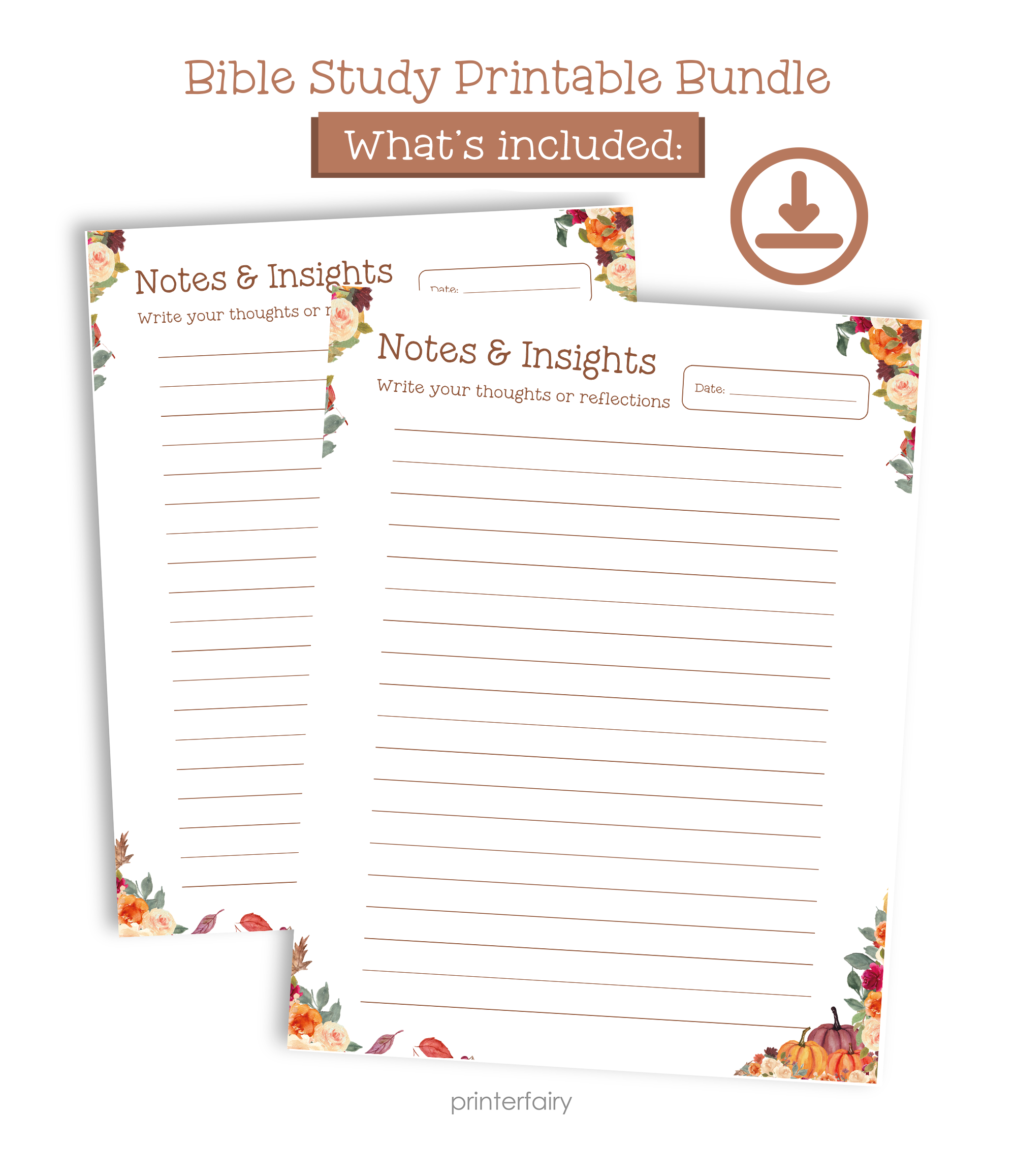 Thanksgiving Bible Study Journal Printable Bundle