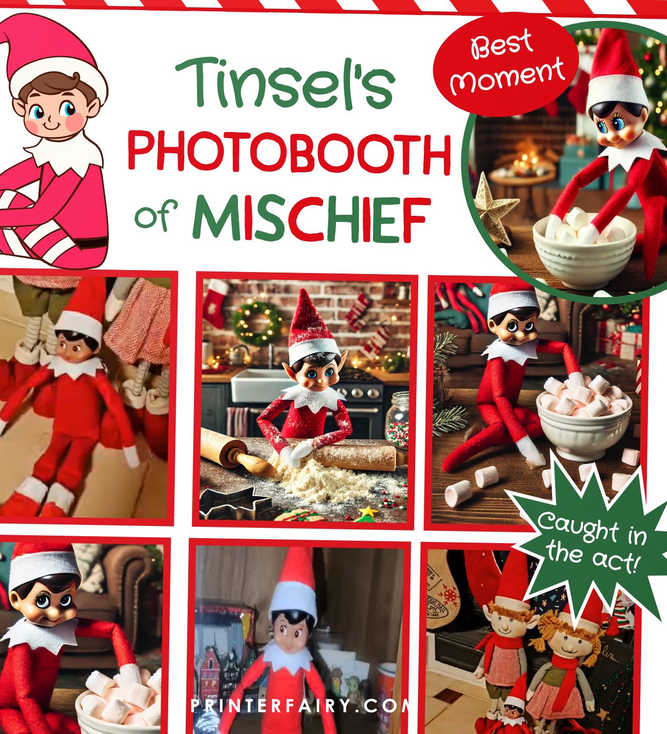 Elf Mischief Photobooth Poster