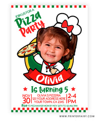 Pizzeria Birthday Party Invitation with Photo