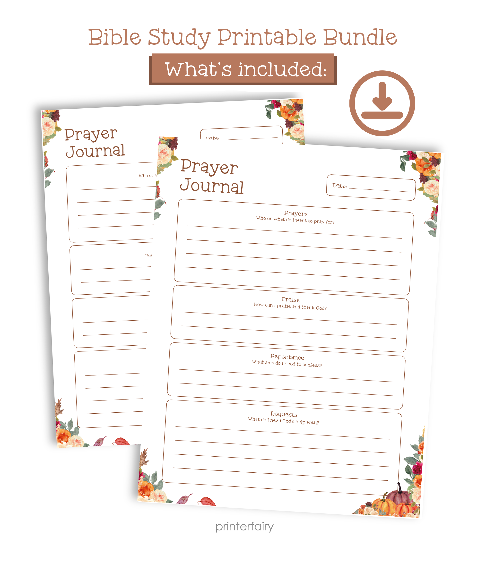 Thanksgiving Bible Study Journal Printable Bundle