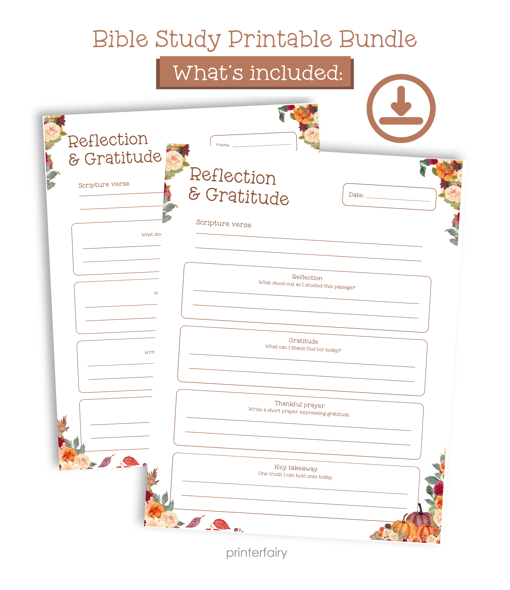 Thanksgiving Bible Study Journal Printable Bundle