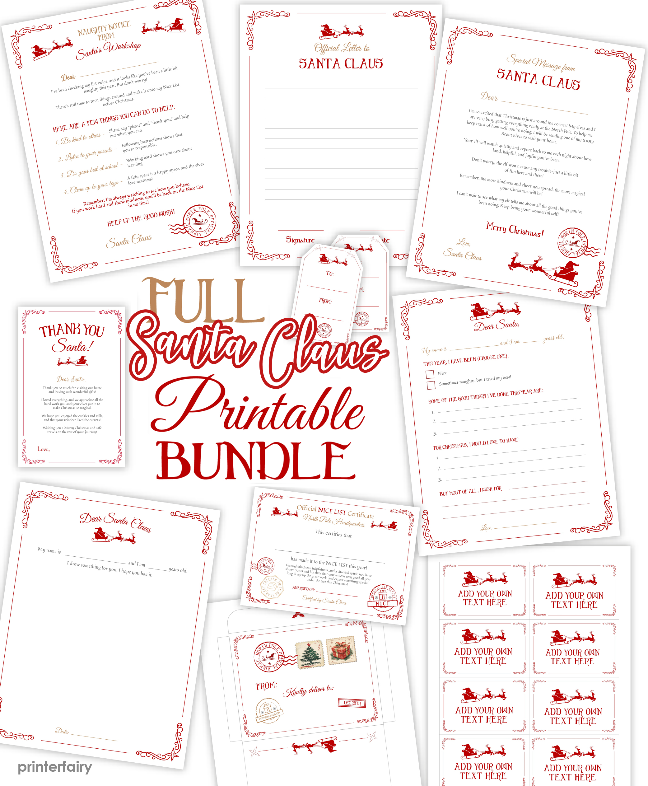 Santa Claus Letters FULL Bundle