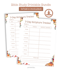 Thanksgiving Bible Study Journal Printable Bundle