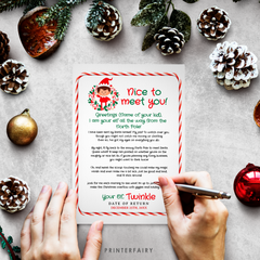 Christmas Elf First Arrival Letter