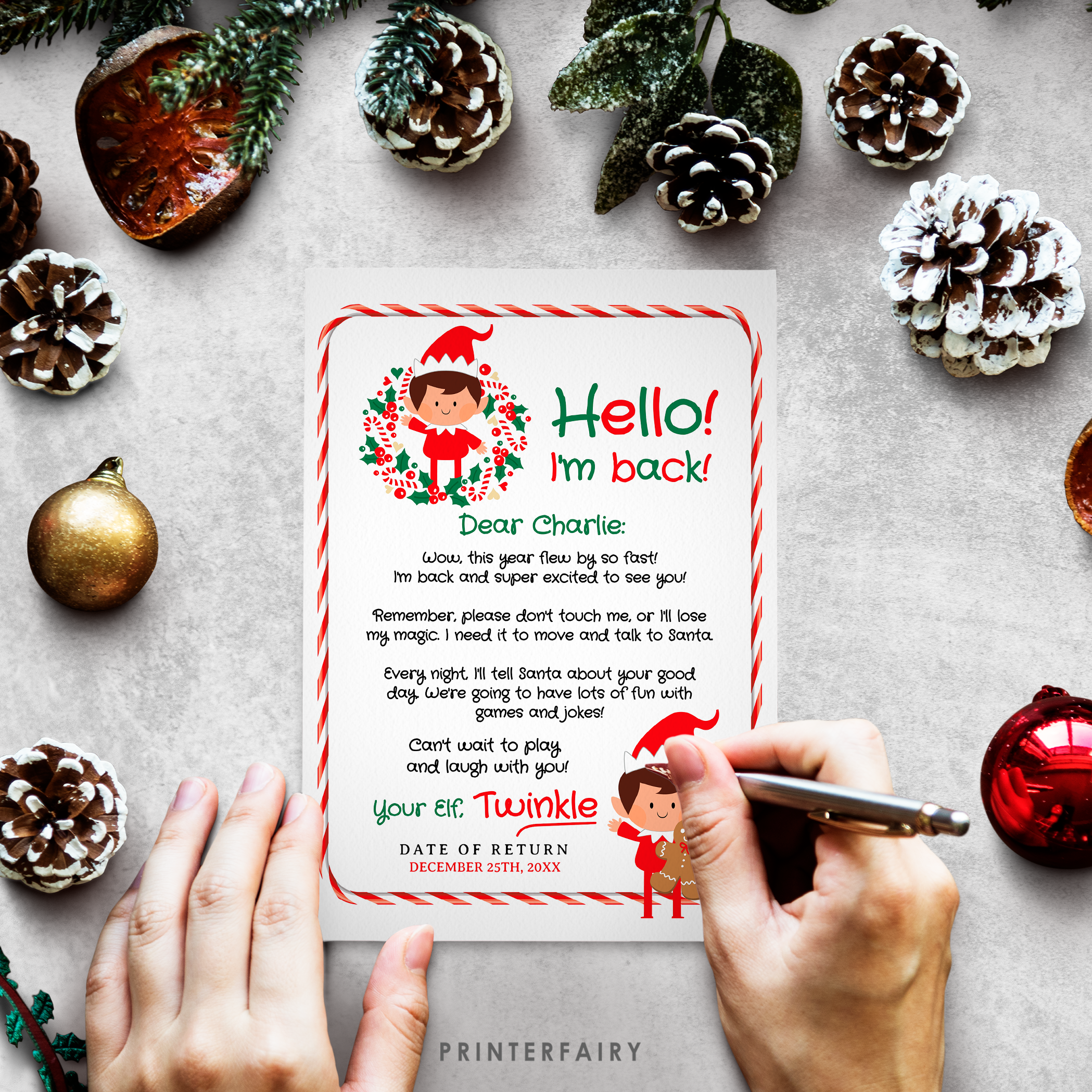 Christmas Elf Arrival Letter