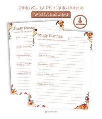 Thanksgiving Bible Study Journal Printable Bundle